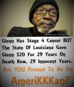 Mr. Glenn Ford, Louisiana's once longest serving death row inmate, until his release in 2014, for the crime of murder, in the first degree, which he did not commit.  